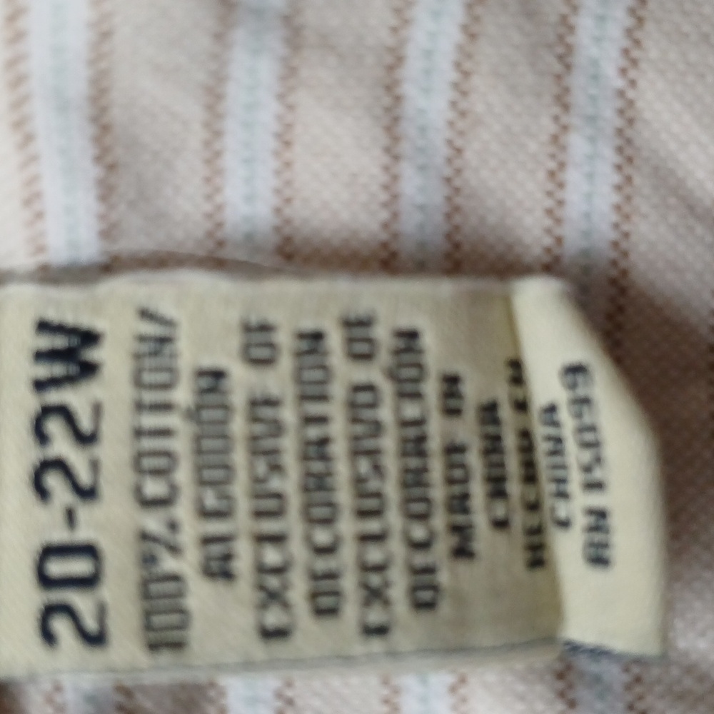 Classic Elements Tan Blue Striped Button Down Wit… - image 5